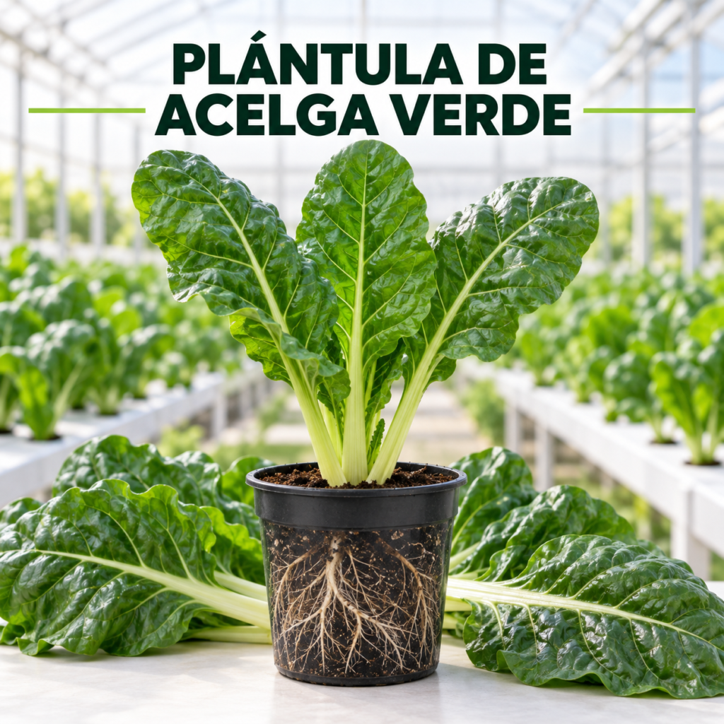 Plántula de Acelga Verde para Hidroponía | INDULIFE