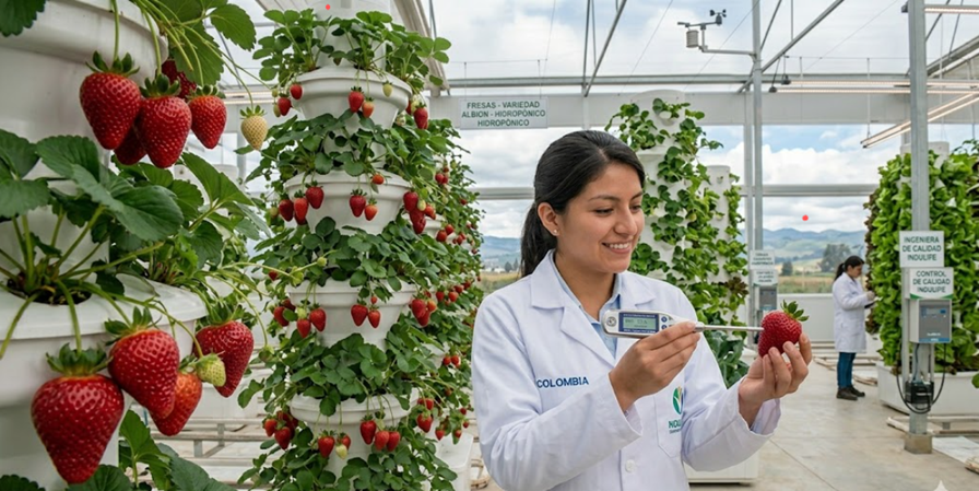 Cultivo de Fresa Hidropónica | Producción Moderna y Alto Rendimiento
